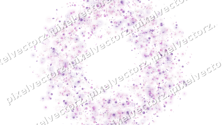 Nahtloser Glitzerkranz aus Tropfen und Punkten auf transparentem Grund