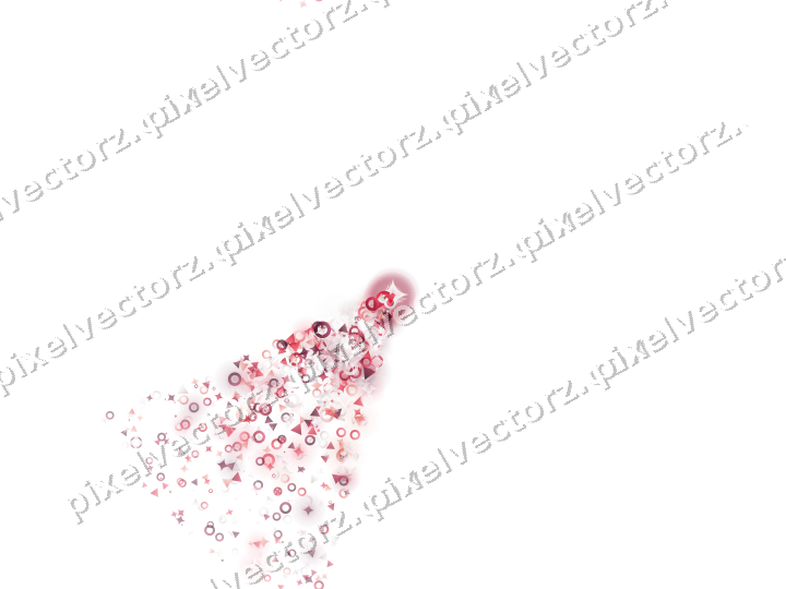 Nahtloser Glitzerfächer aus Funken und Ringen auf transparentem Grund