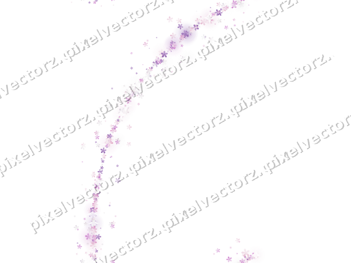 Nahtloser Glitzerbogen aus Blüten in Magenta auf transparentem Grund