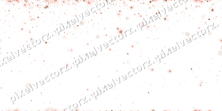 Nahtloser Glitzerregen aus Funken und Herzen auf transparentem Grund