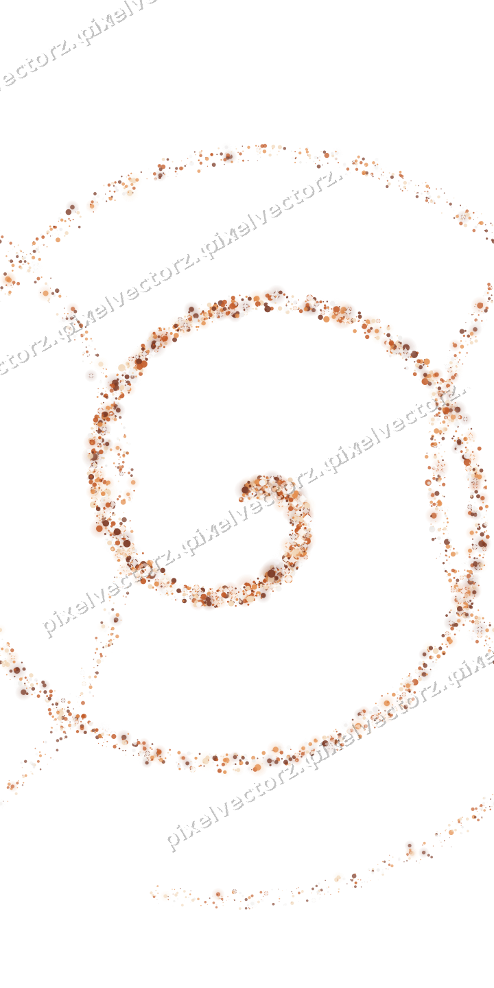 Nahtlose Glitzerspirale aus Punkten auf transparentem Grund