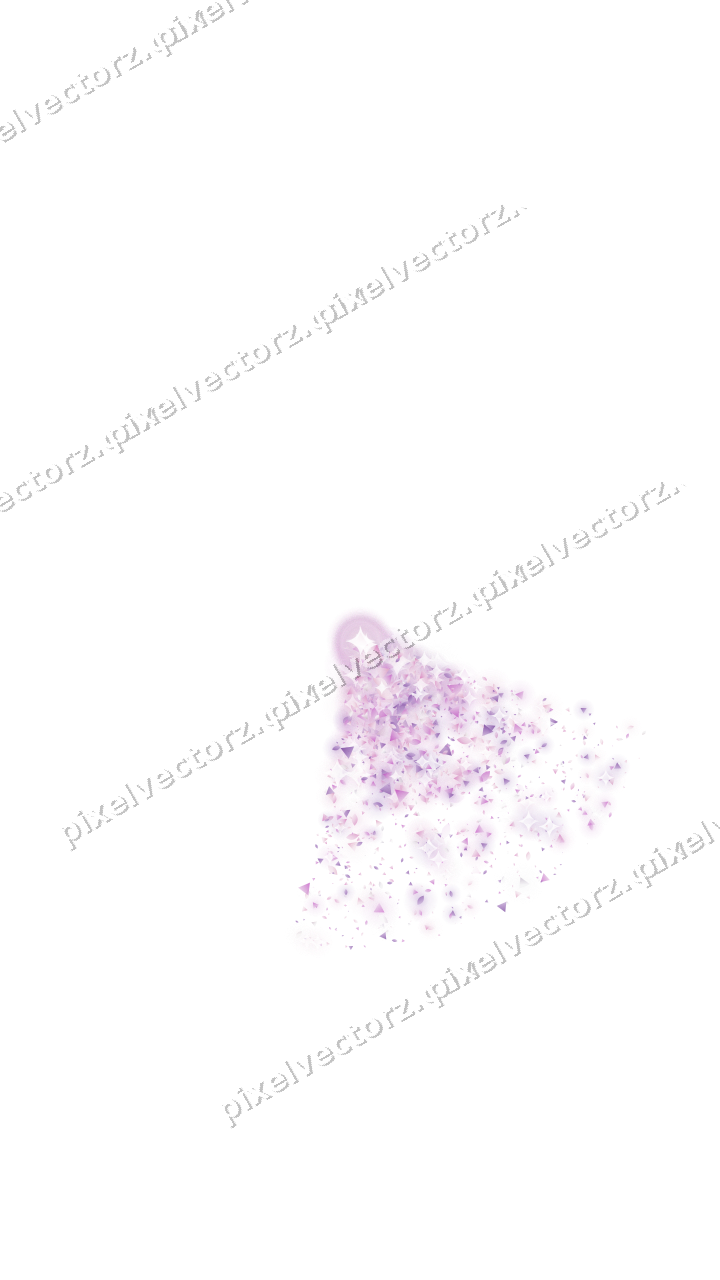 Nahtloser Glitzerfächer in Magenta und Violett auf transparentem Grund