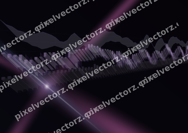 Leuchtender Neon Diagramm Hintergrund in Violett und Blau