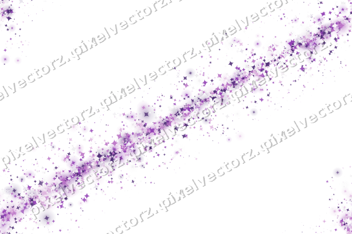 Nahtloser Glitzerbogen aus Funken in Violett auf transparentem Grund