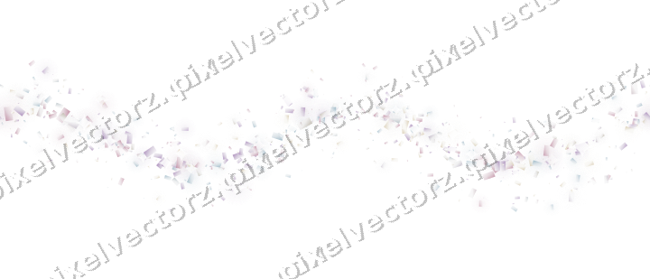 Nahtlose Glitzerwelle aus Konfetti auf transparentem Grund