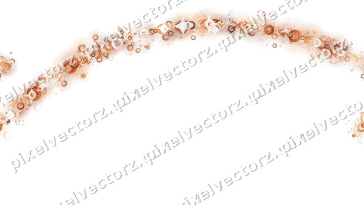 Nahtloser Glitzerbogen aus Ringen auf transparentem Grund