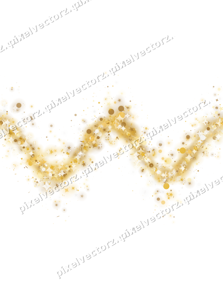 Nahtlose Glitzerwelle aus Sternen und Funken auf transparentem Grund