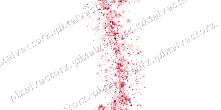Nahtloser Glitzerbogen aus Sternen in Rosa auf transparentem Grund
