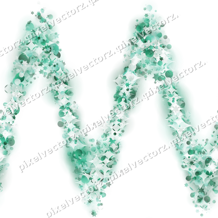 Nahtlose Glitzerwelle aus Sternen und Punkten auf transparentem Grund