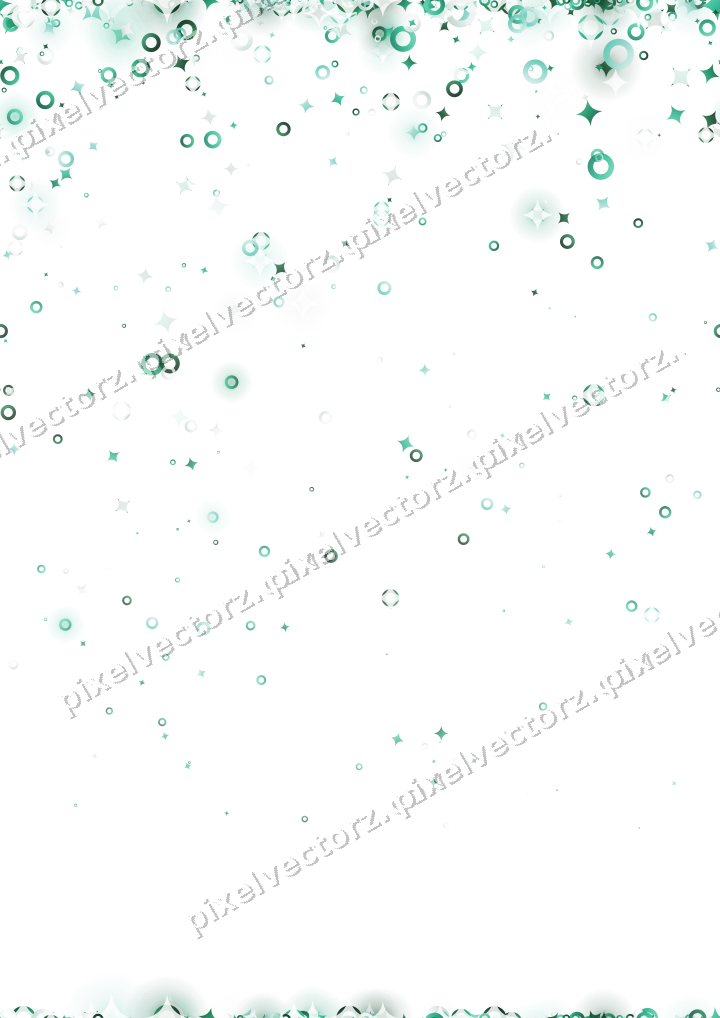 Nahtloser Glitzerregen aus Funken und Ringen auf transparentem Grund
