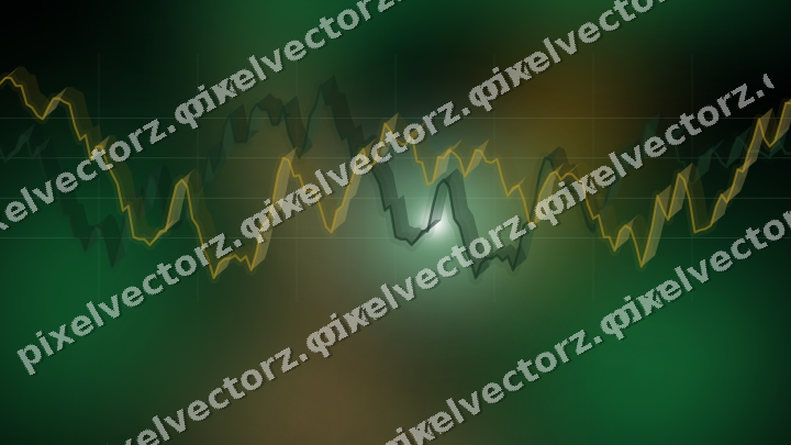 Leuchtender Neon Diagramm Hintergrund in Grün und Bernstein