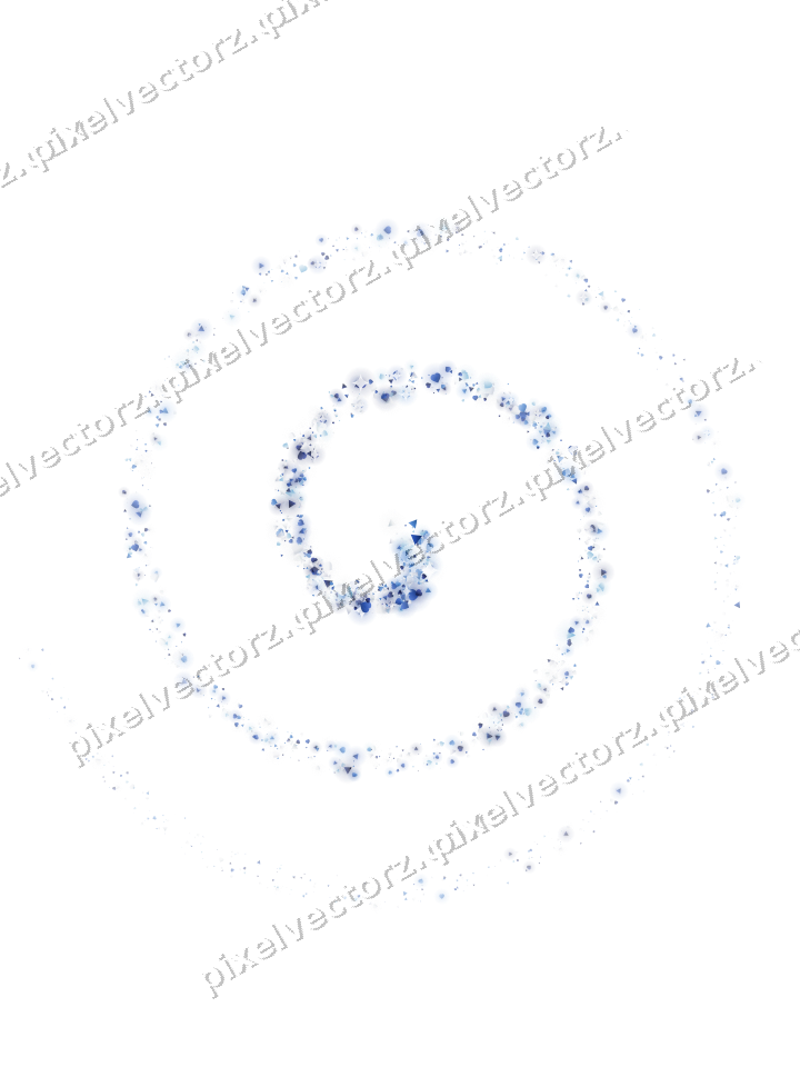 Nahtlose Glitzerspirale in Blau und Türkis auf transparentem Grund