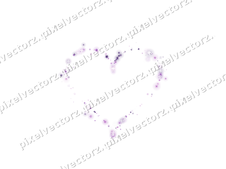 Nahtloses Glitzerherz in Violett auf transparentem Grund