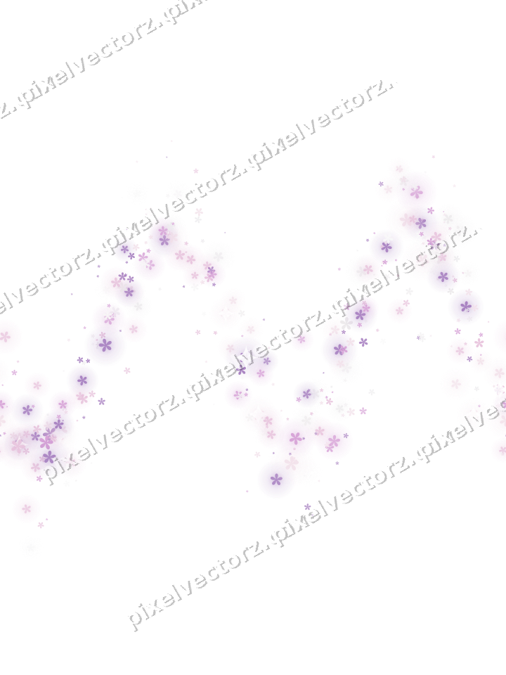 Nahtlose Glitzerwelle aus Blüten in Magenta auf transparentem Grund