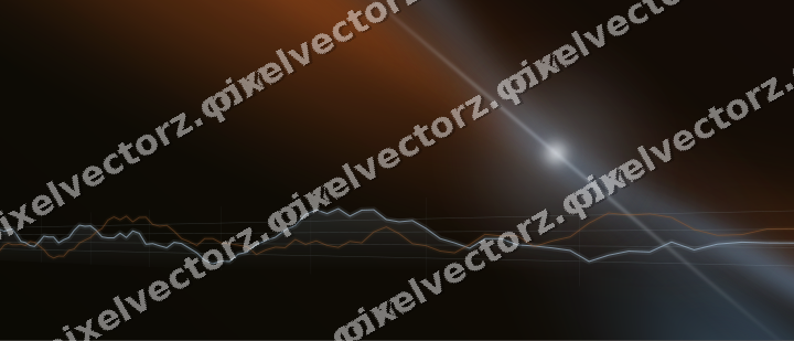 Leuchtender Neon Diagramm Hintergrund in Blau und Orange