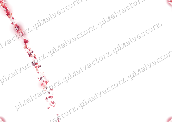 Nahtloser Sternenschweif in Rosa und Rot auf transparentem Grund