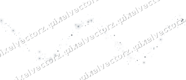 Nahtlose Glitzerwelle aus Sternen in Blassblau auf transparentem Grund