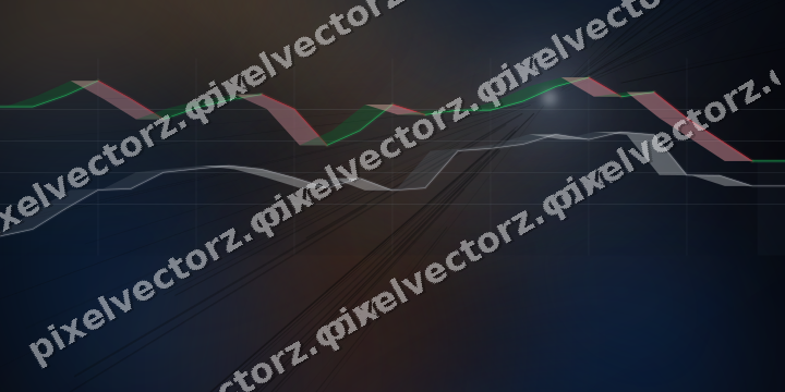 Leuchtender Neon Diagramm Hintergrund in Blau und Orange