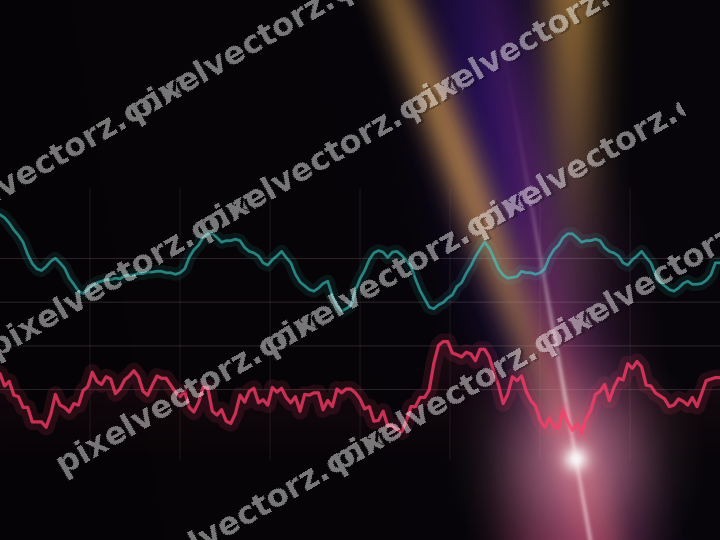 Leuchtender Neon Diagramm Hintergrund in Rosa und Bernstein