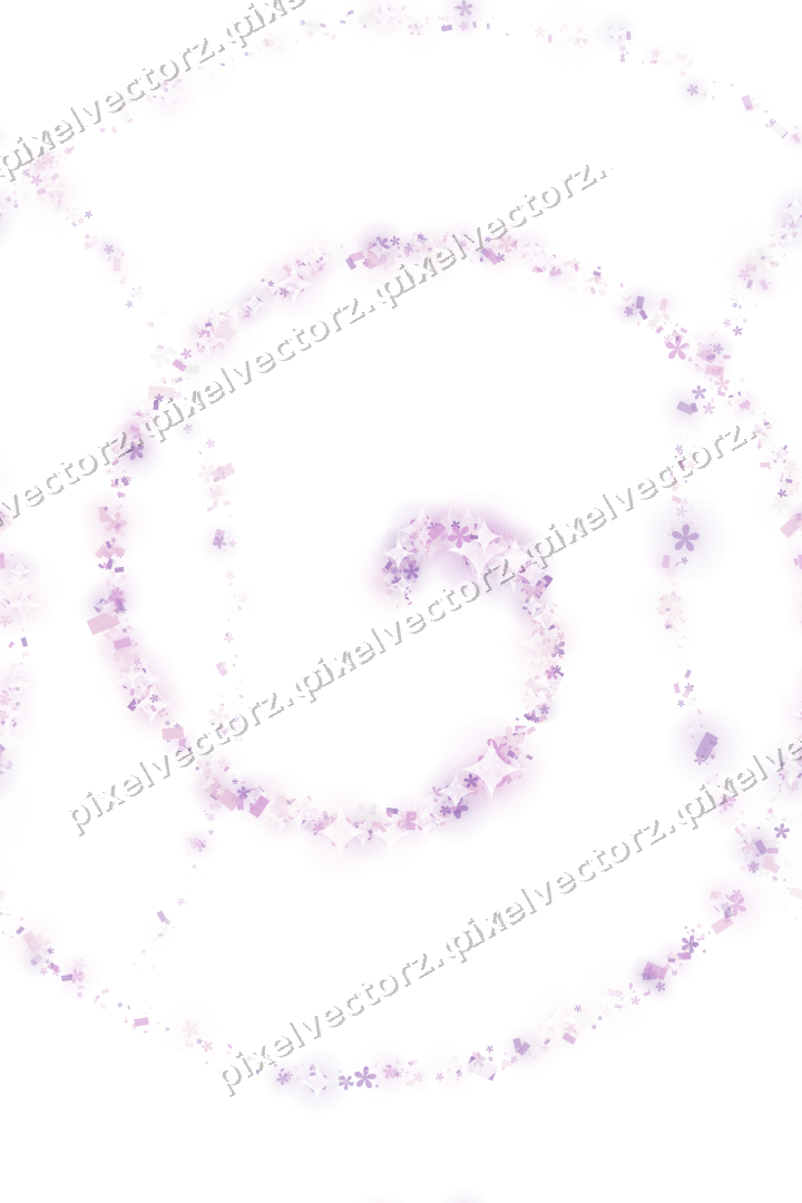 Nahtlose Glitzerspirale in Magenta und Violett auf transparentem Grund