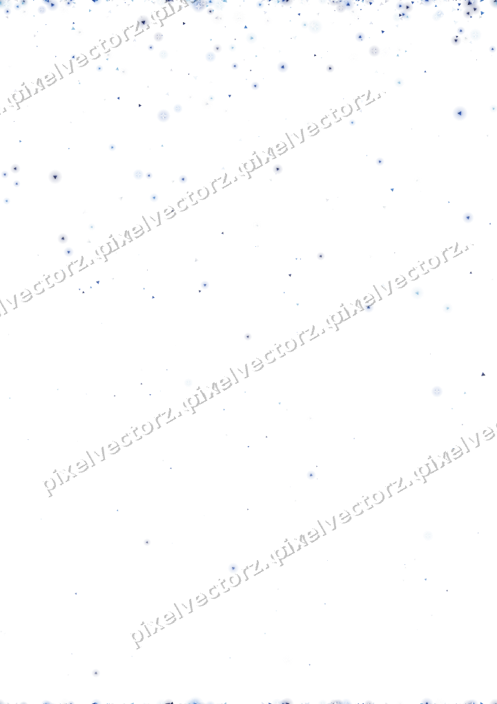 Nahtloser Glitzerregen aus Dreiecken in Blau auf transparentem Grund
