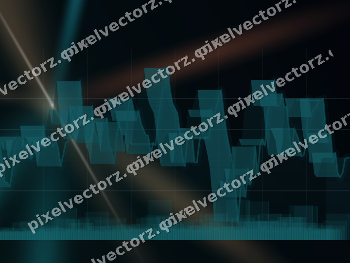 Leuchtender Neon Diagramm Hintergrund in Petrol und Orange