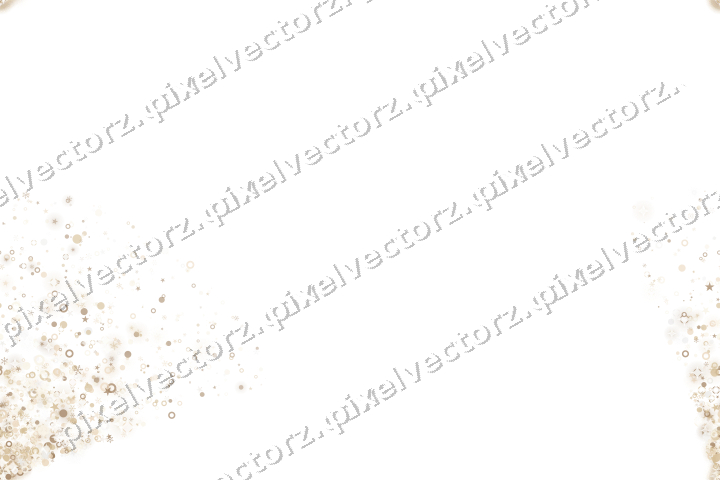 Nahtloser Glitzerfächer in Bernstein auf transparentem Grund