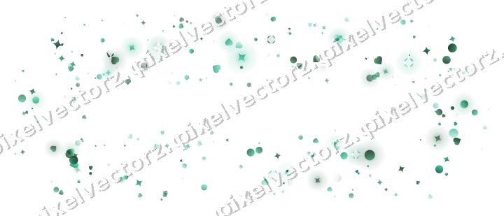 Nahtloser Glitzerrahmen aus Funken und Herzen auf transparentem Grund