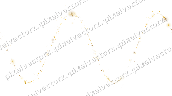 Nahtlose Glitzerwelle aus Funken und Rauten auf transparentem Grund