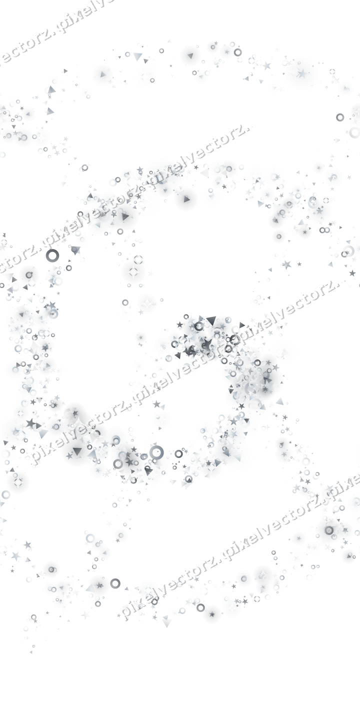 Nahtlose Glitzerspirale aus Sternen und Ringen auf transparentem Grund