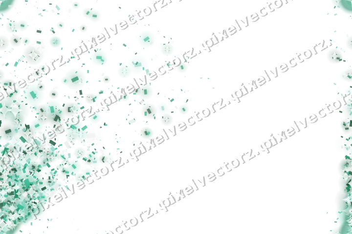 Nahtloser Glitzerfächer aus Konfetti auf transparentem Grund