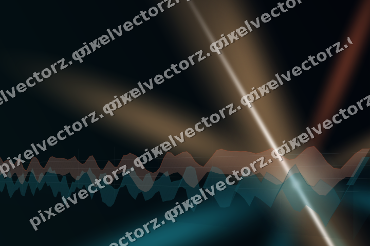 Leuchtender Neon Diagramm Hintergrund in Petrol und Orange