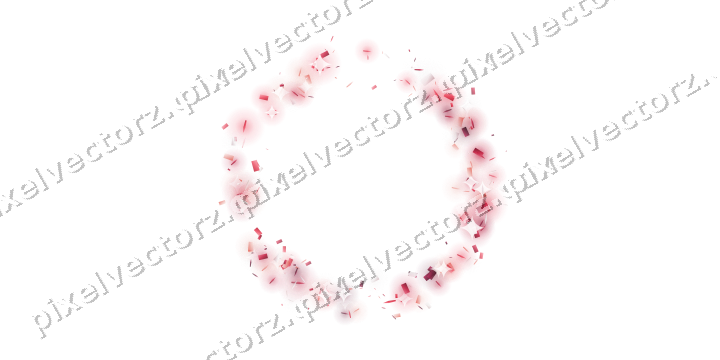 Nahtloser Glitzerkranz in Rosa und Rot auf transparentem Grund