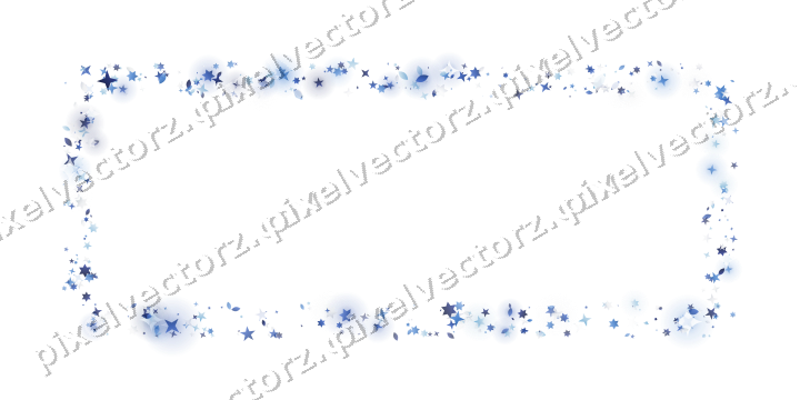 Nahtloser Glitzerrahmen in Blau und Türkis auf transparentem Grund