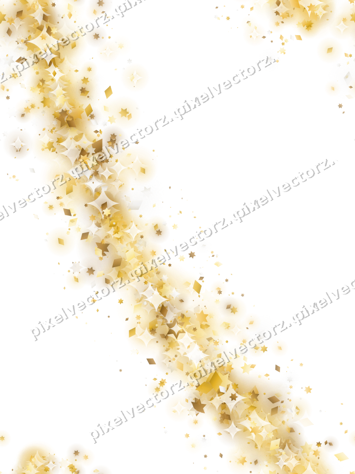 Nahtloser Glitzerbogen aus Sternen und Rauten auf transparentem Grund