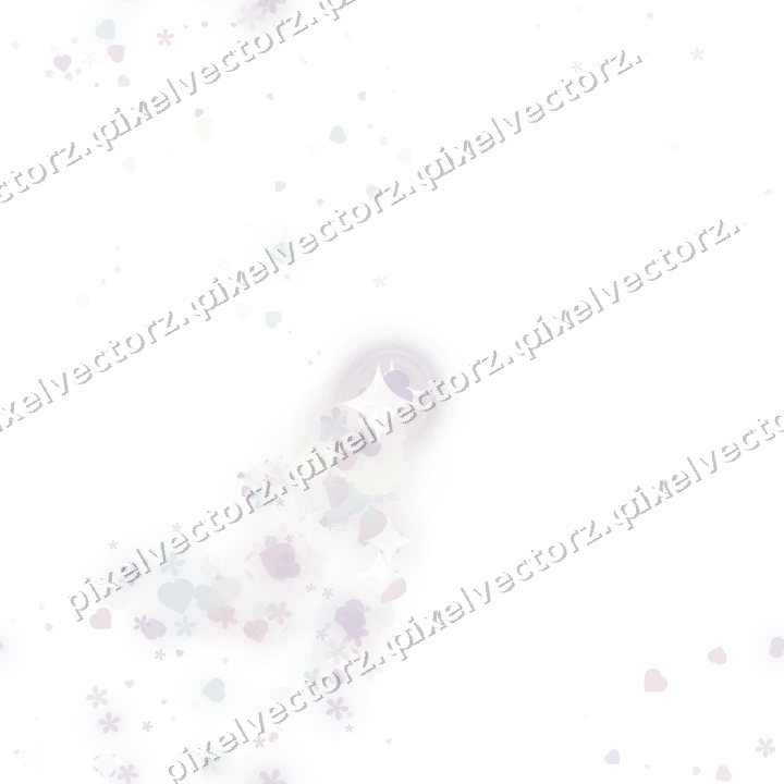 Nahtloser Glitzerfächer aus Herzen und Blüten auf transparentem Grund