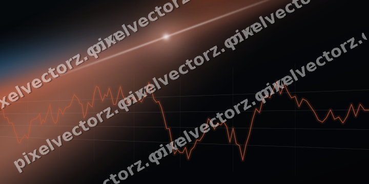 Leuchtender Neon Diagramm Hintergrund in Orange und Türkis