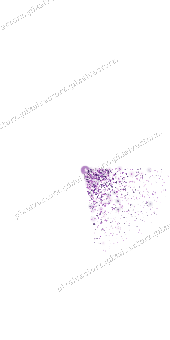 Nahtloser Glitzerfächer aus Dreiecken auf transparentem Grund