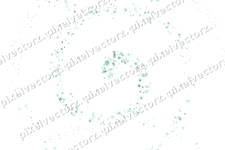Nahtlose Glitzerspirale aus Sternen und Funken auf transparentem Grund
