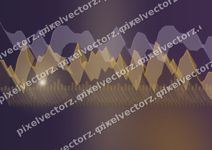 Leuchtender Neon Diagramm Hintergrund in Bernstein und Violett