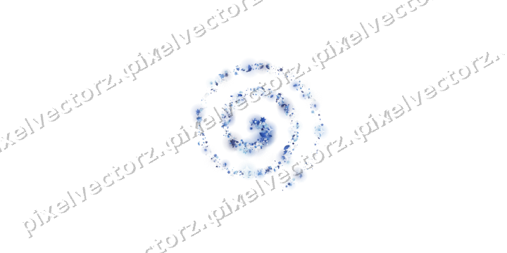 Nahtlose Glitzerspirale in Blau und Türkis auf transparentem Grund