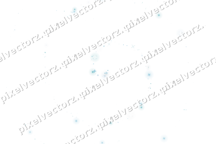 Nahtlose Glitzerspirale aus Sternen in Türkis auf transparentem Grund