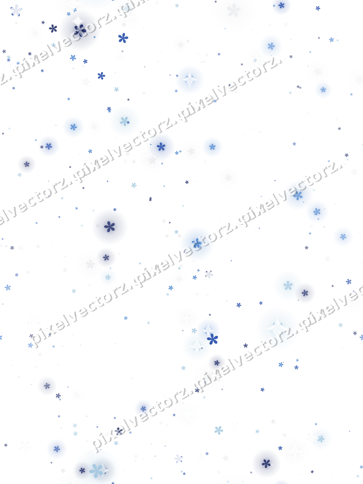 Nahtloses Glitzerband aus Blüten in Blau auf transparentem Grund