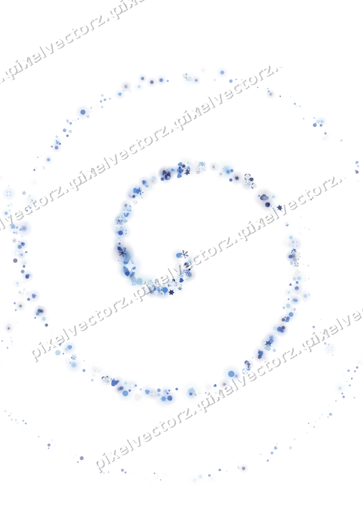 Nahtlose Glitzerspirale in Blau und Türkis auf transparentem Grund