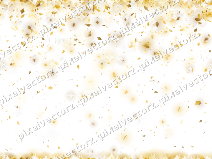 Nahtloser Glitzerregen aus Tropfen und Rauten auf transparentem Grund