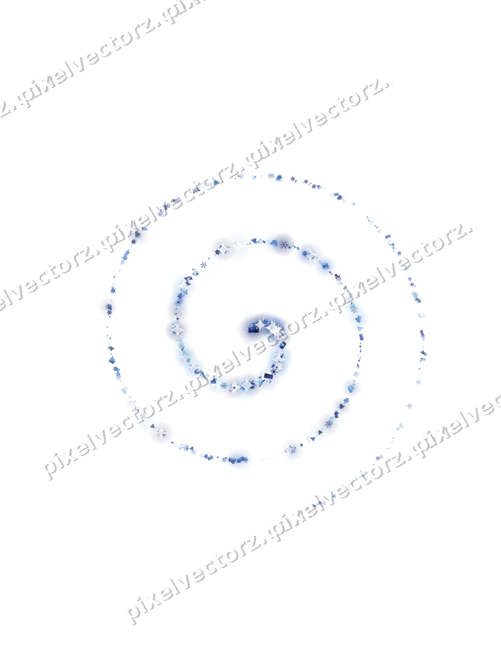 Nahtlose Glitzerspirale in Blau und Türkis auf transparentem Grund