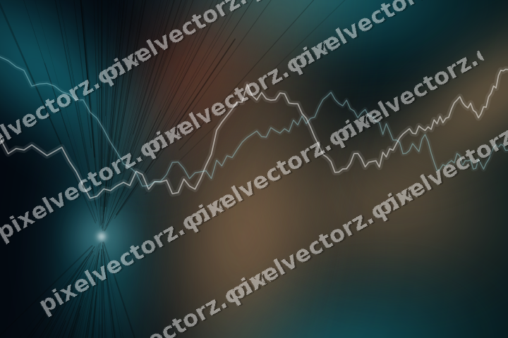 Leuchtender Neon Diagramm Hintergrund in Petrol und Orange