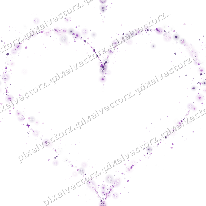 Nahtloses Glitzerherz in Violett auf transparentem Grund