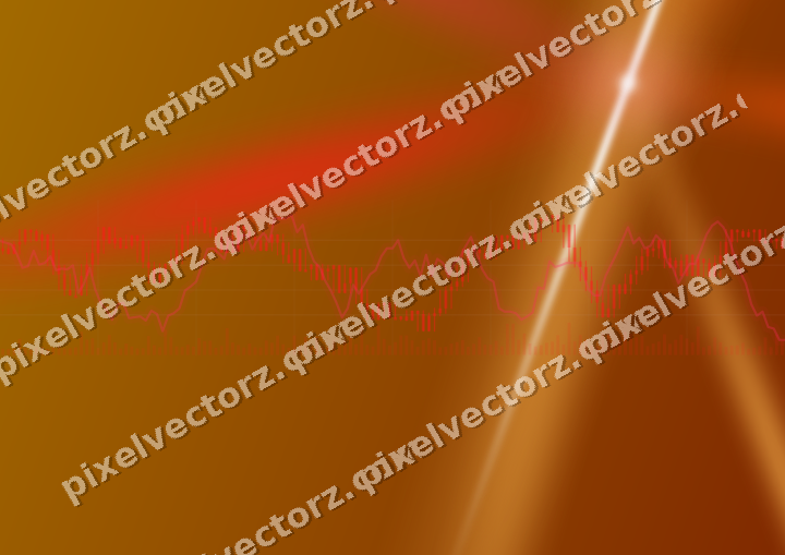 Leuchtender Neon Diagramm Hintergrund in Rot und Orange