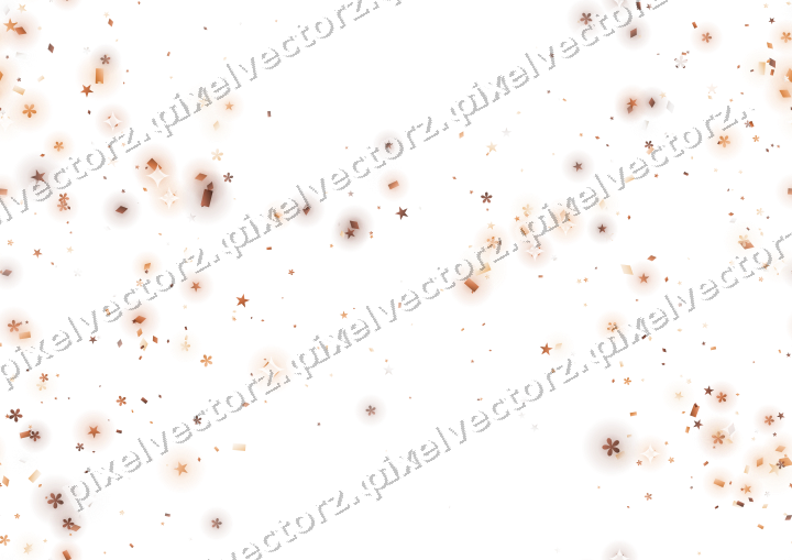 Nahtloser Glitzerkranz aus Sternen und Blüten auf transparentem Grund